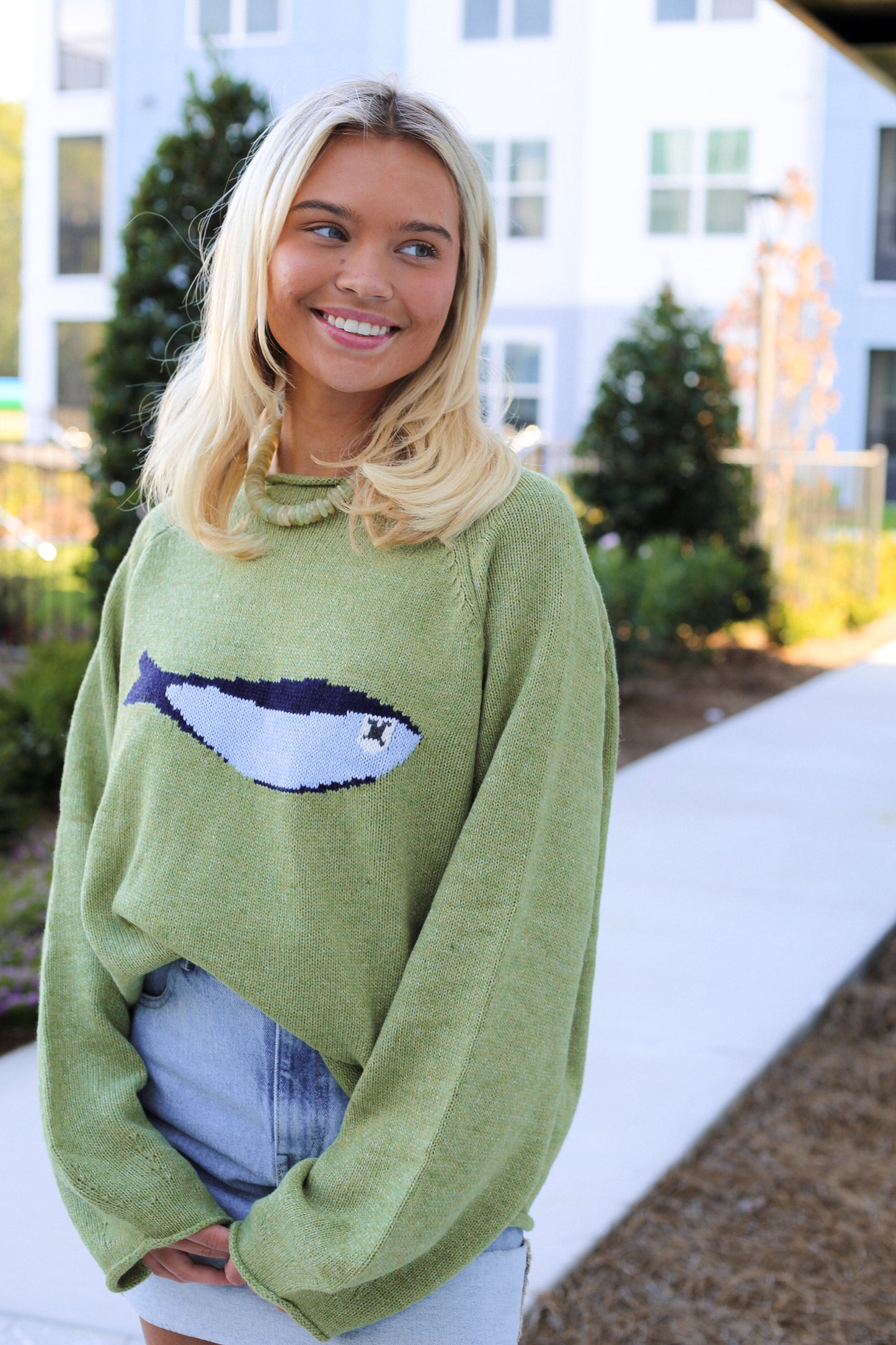 Olive Fish Sweater