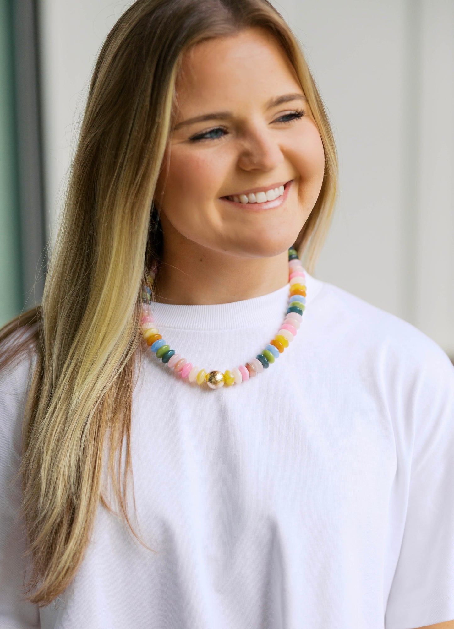 Multi Color Beaded Necklace