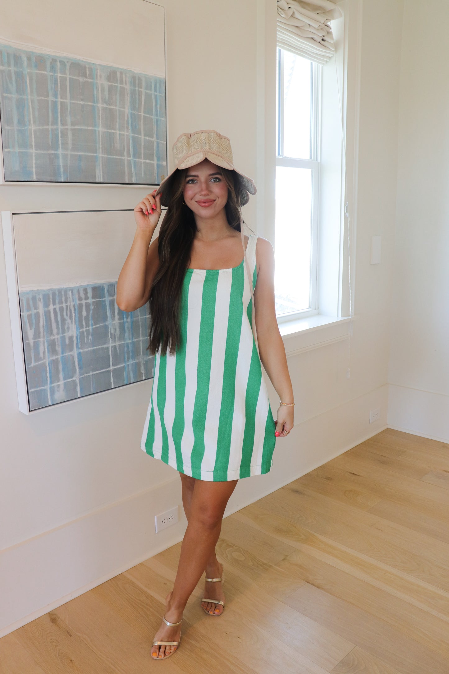Emerald Striped Dress