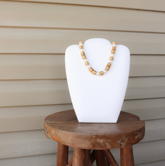 Pearl Disc Necklace