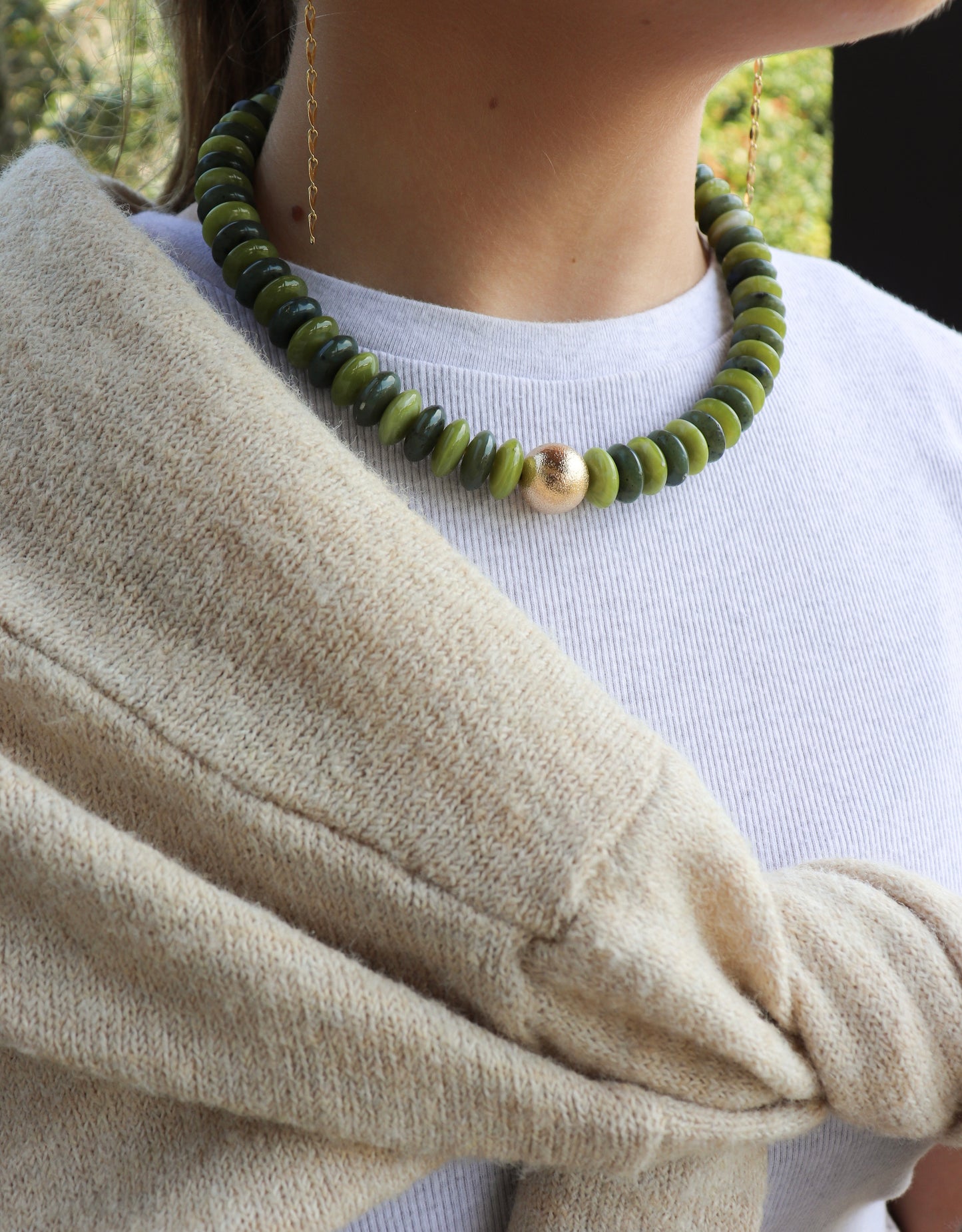 Green Beaded Necklace