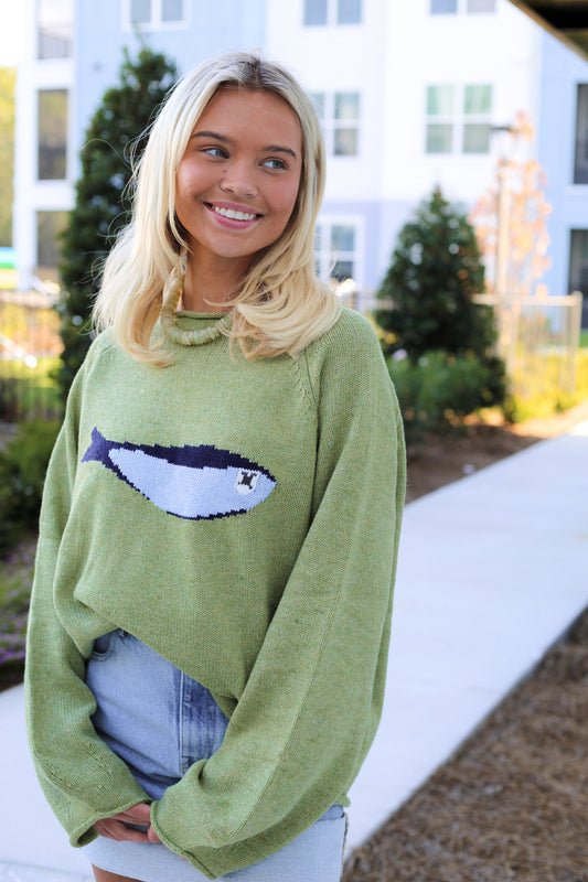 Olive Fish Sweater
