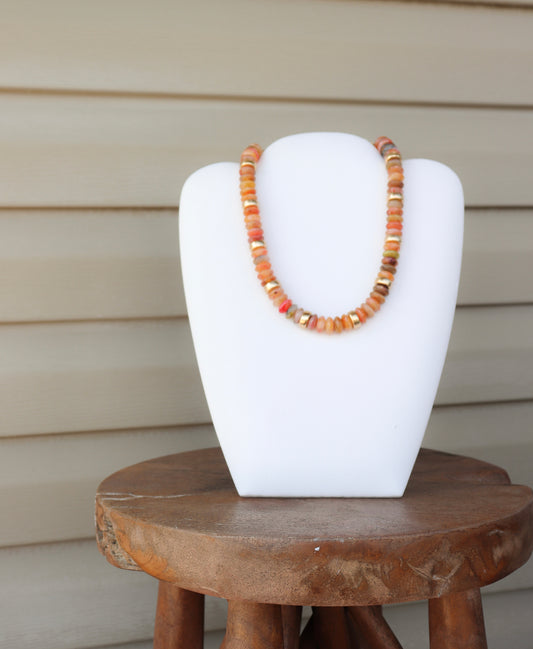 Orange Beaded Necklace
