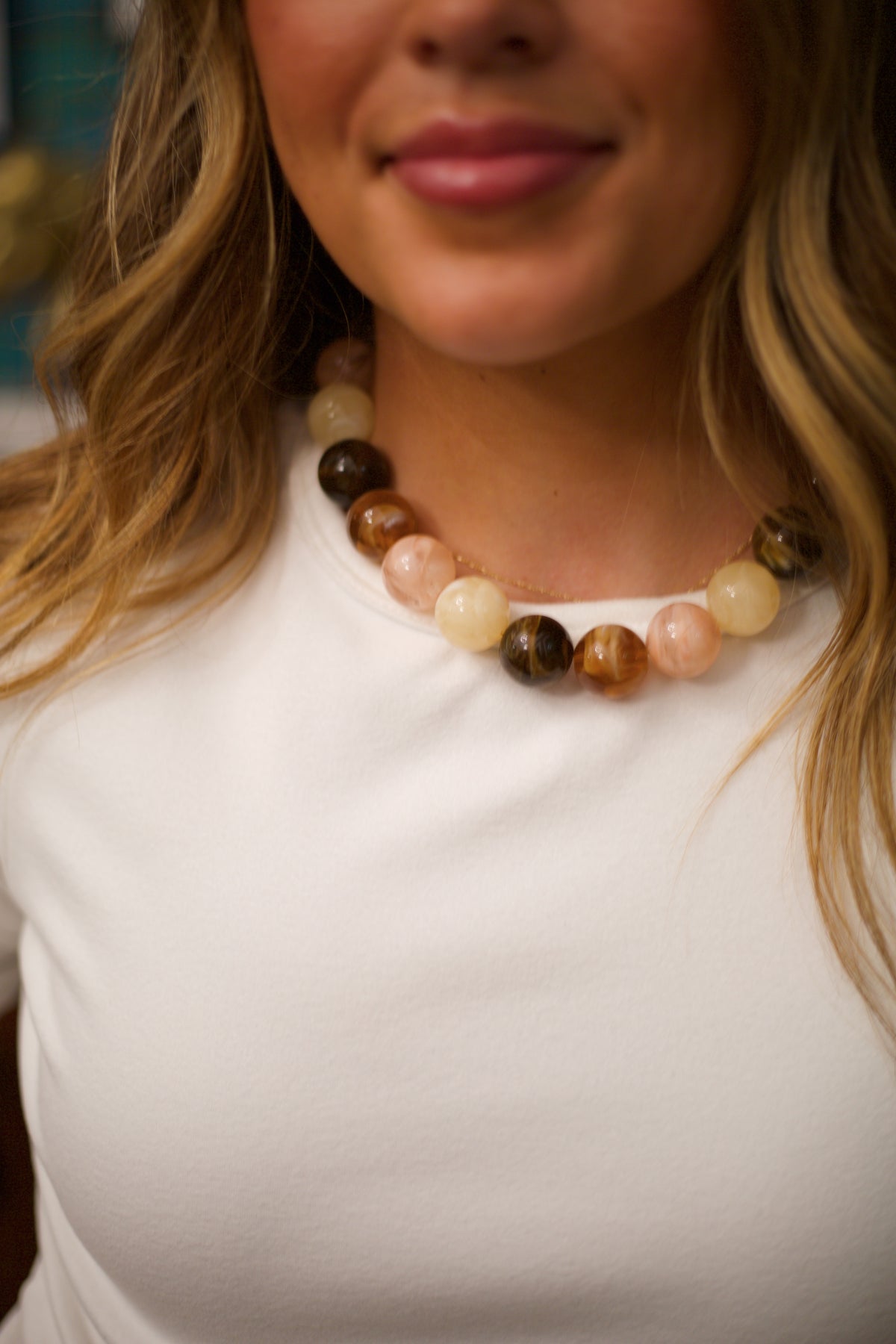 Multi Color Beaded Necklace