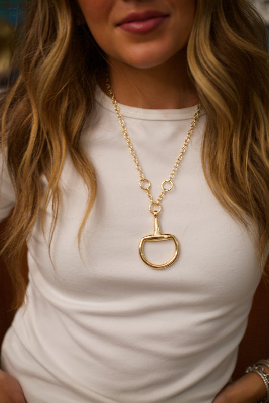 Horse Bit Necklace - Gold