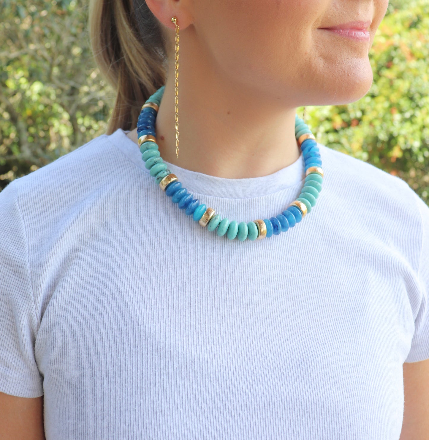 Blue Beaded Necklace