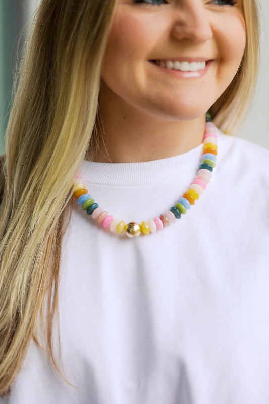 Multi Color Beaded Necklace