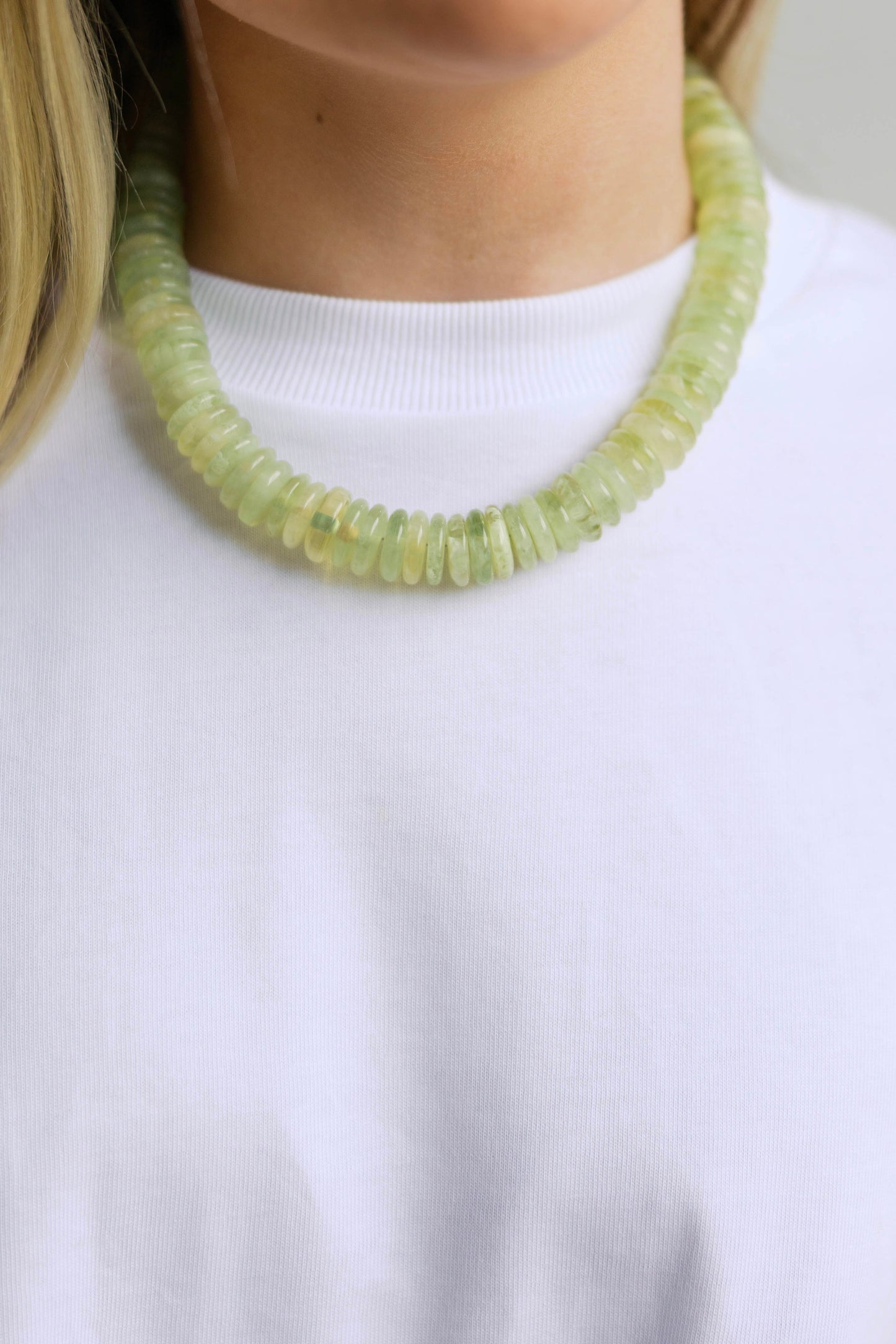 Green Disk Necklace