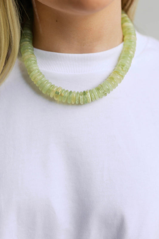 Green Disk Necklace