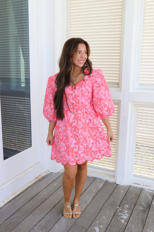 Pink Floral Dress